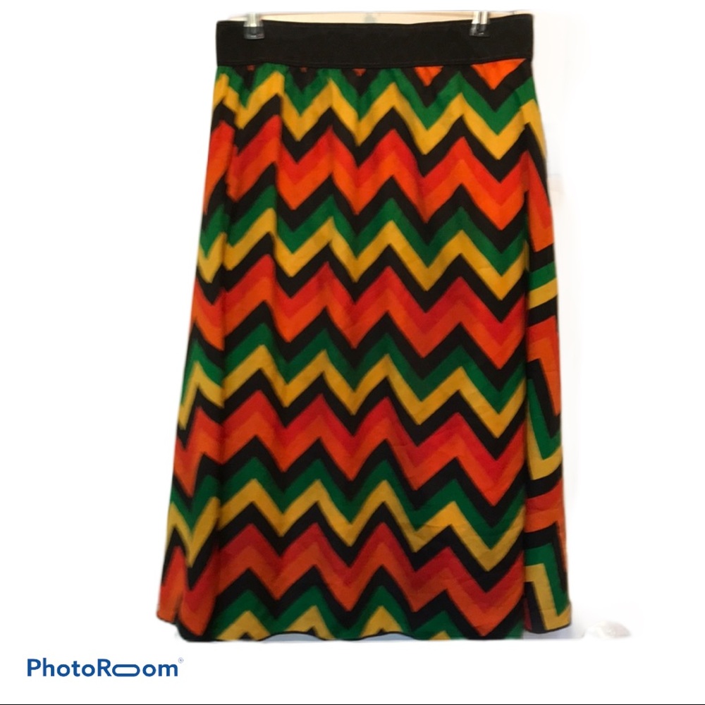 LuLaRoe Lola Midi Chiffon Skirt size M
